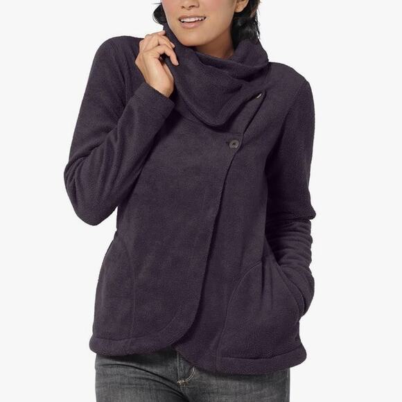 Horny Toad Burgundy Fleece Wrapture Jacket Size Large - Picture 9 of 9